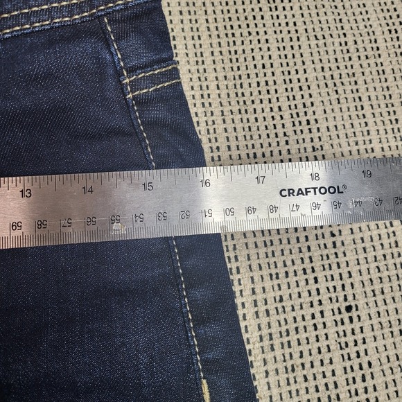 MAX&Co. Denim Skirt Womens Small Blue Mini Embroidered‎ Back Pockets Casual Jean - Picture 6 of 8